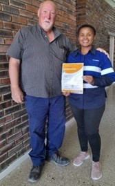 Sales Manager Clive Frank and Quality Manager Nokwanda Cekwana